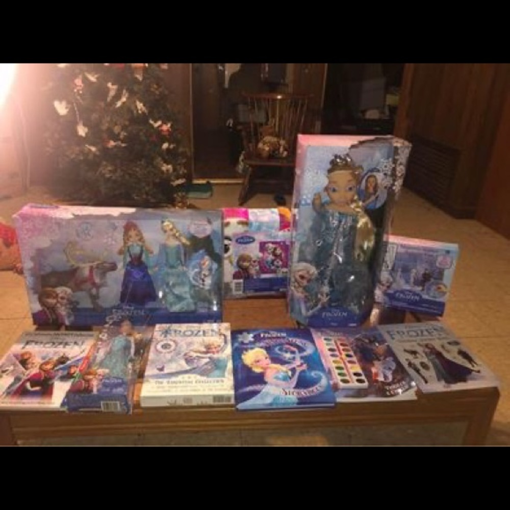 10 item Brand new Frozen lot blanket, dolls etc.